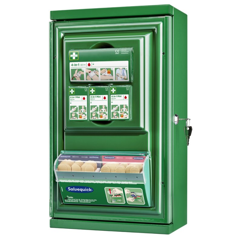 CEDERROTH noodverbanddoos Mini, metaal, afsluitbaar, 260×170×440 mm